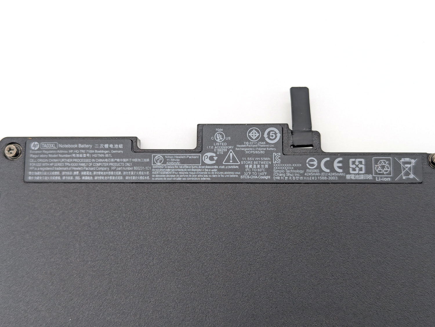 Аккумулятор для ноутбука HP EliteBook 745 G4/ 840 G4/ 850 G4 (TA03XL)/ 11,55 В/ 4245 мАч, GW 