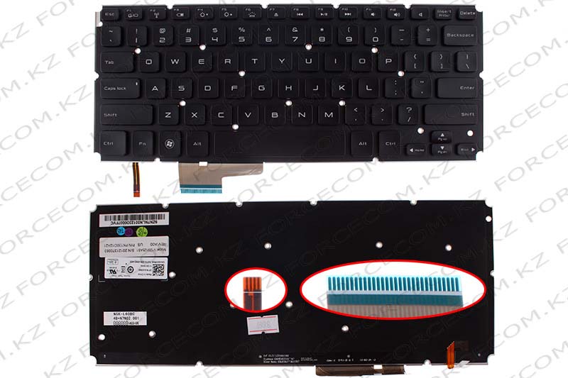 Клавиатура для ноутбука Dell  XPS 14R, ENG, черная