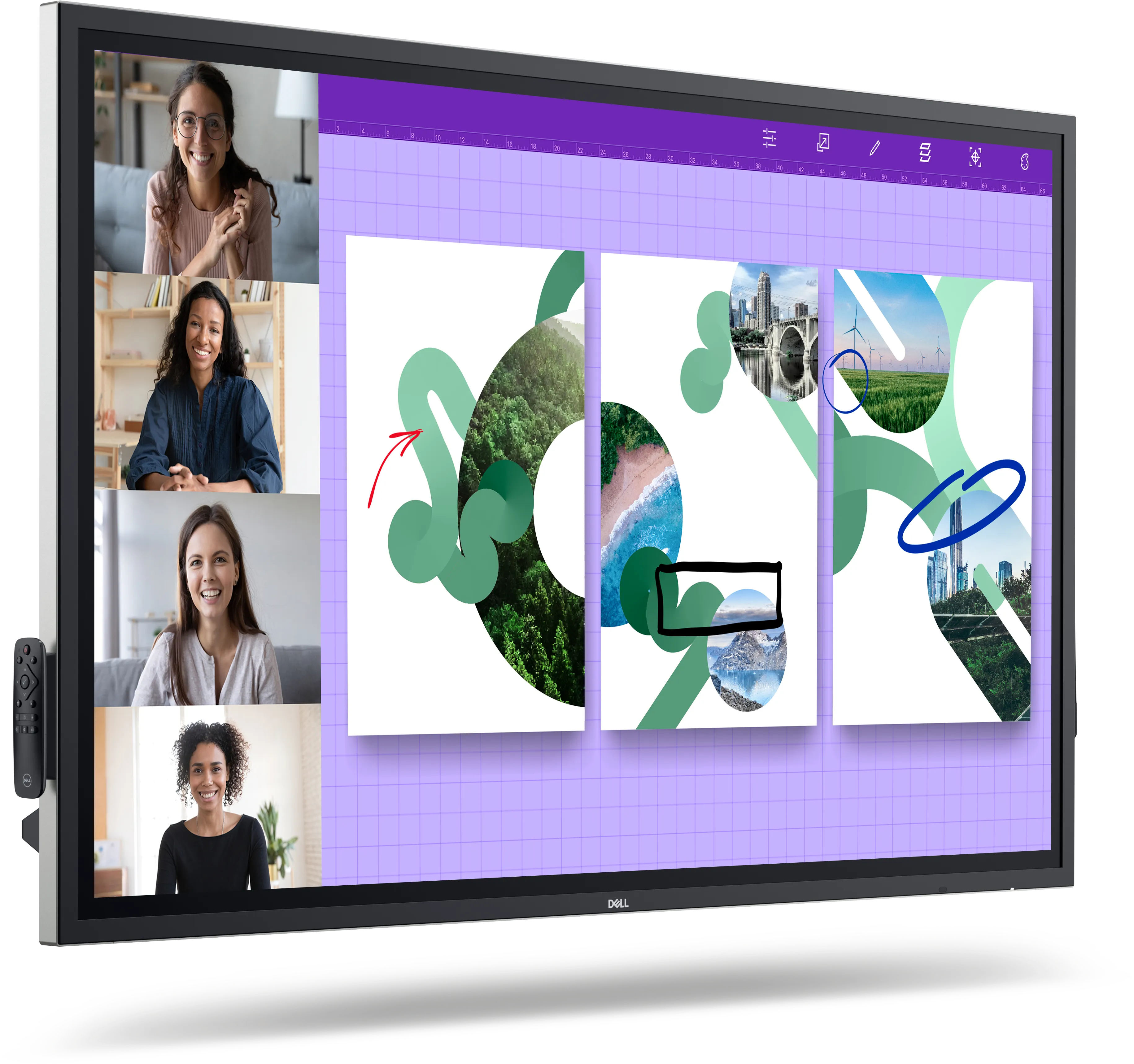 Монитор Dell Pro 65 Plus 4K Touch Monitor P6524QT (210-BJKJ) [65", IPS, 3840x2160, 60 Гц, 9 мс, HDMI x3, DisplayPort]