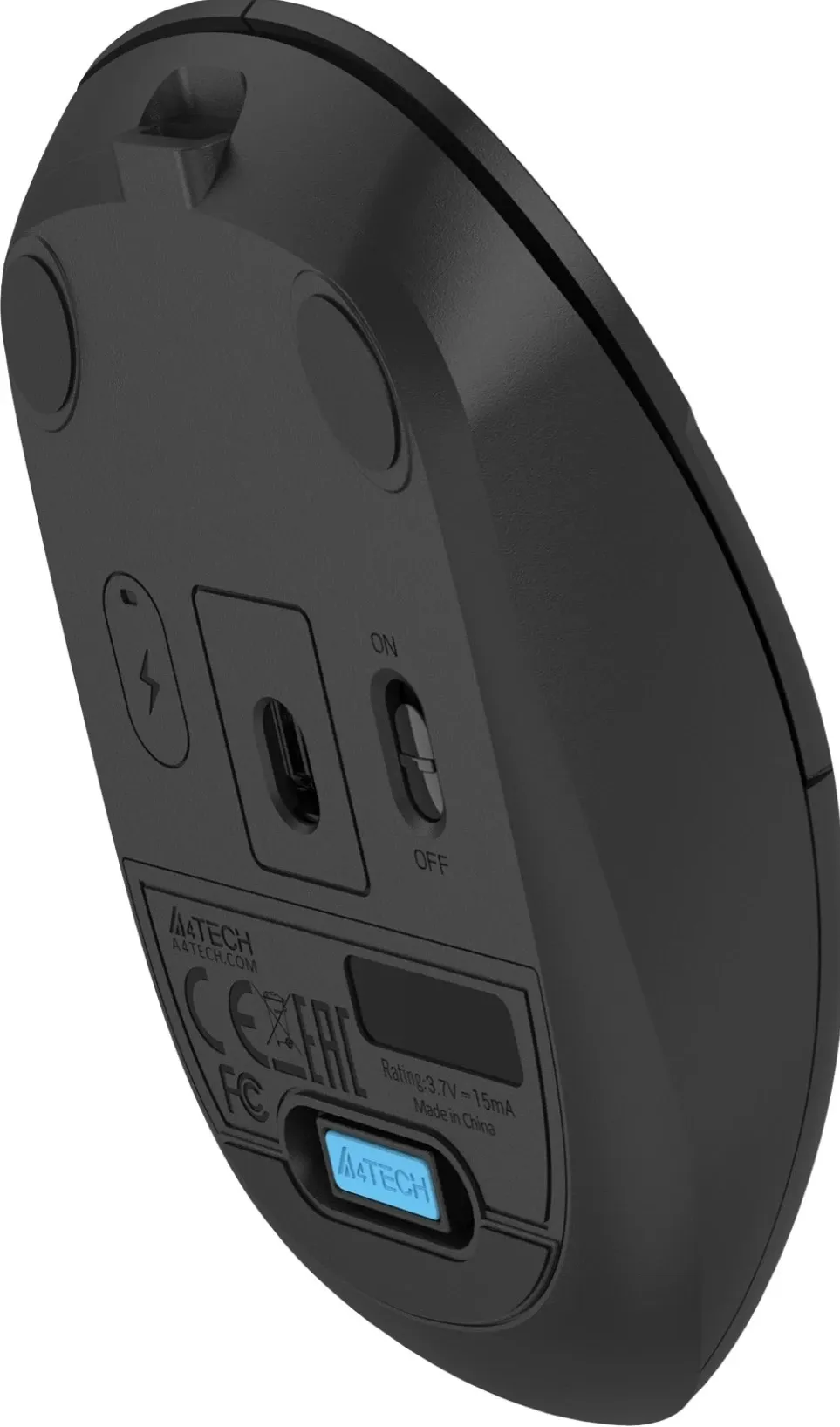 Мышь A4Tech Fstyler FG15CS Air2 [беспроводная, светодиодная, 1200 DPI, 125 Гц, черная]