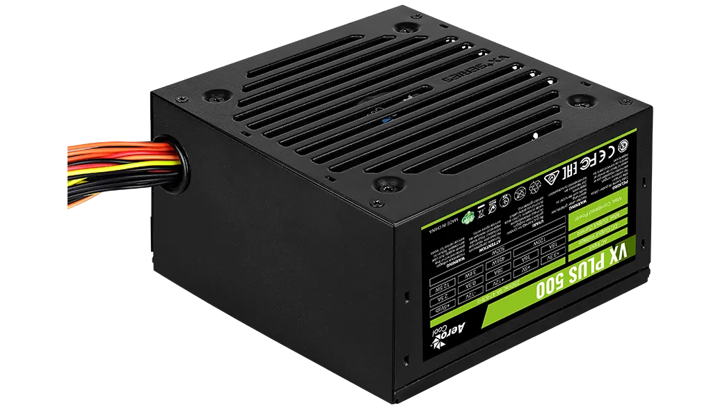 Блок питания AeroCool VX PLUS Stealth 500 (ACPN-VS50NEY.12) [500 Вт, 80 PLUS нет, 3x SATA, 1x 6+2 pin PCIe, 1x 4+4 pin CPU, EPS12V, ATX]