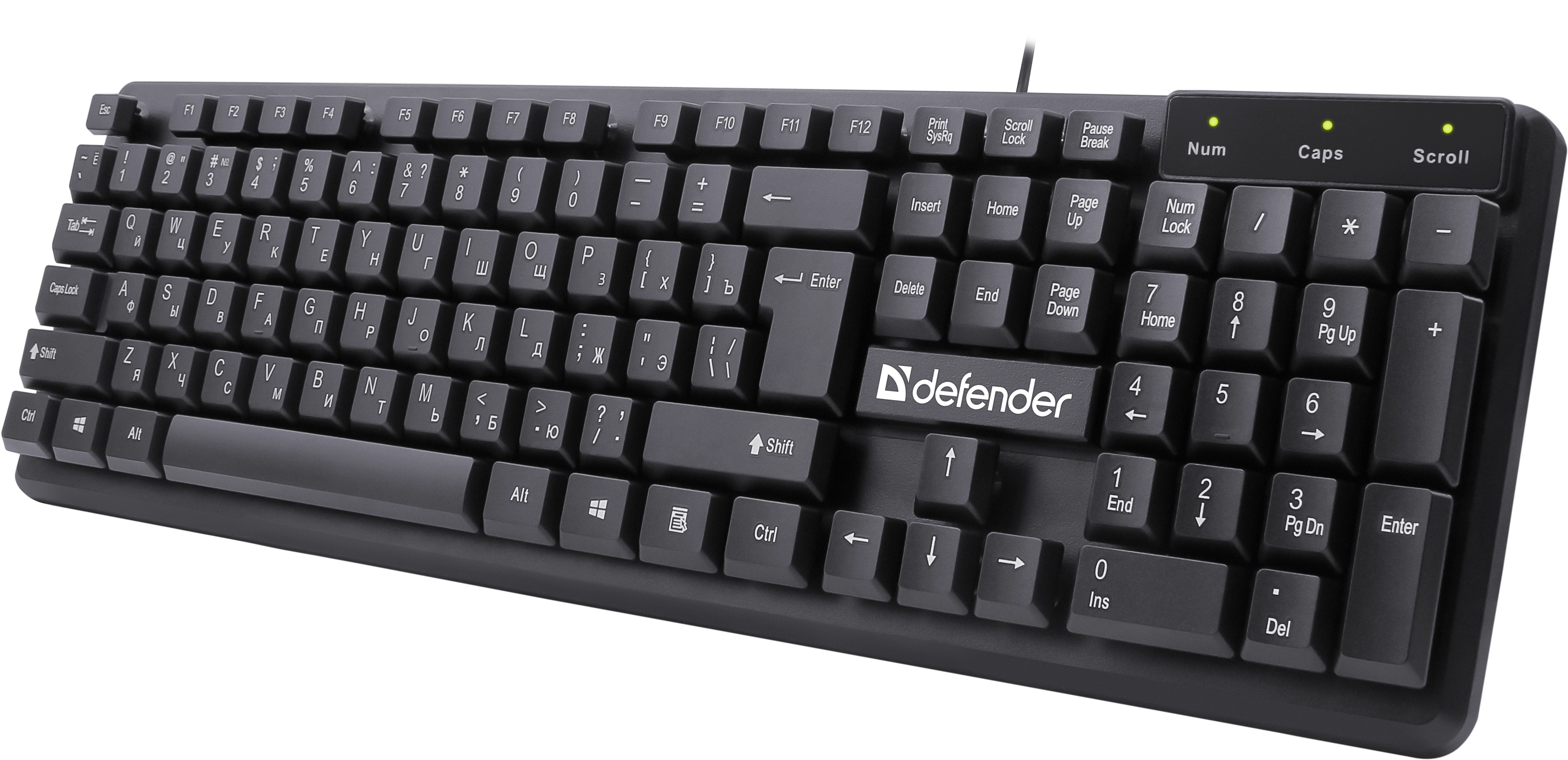 Клавиатура Defender Symbol HB-559 [мембранная, проводная, черная]