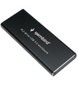 Коробка для M2" жестких дисков Gembird EEM2-SATA-1, черный External Case M2 to USB 3.0, power via USB, black