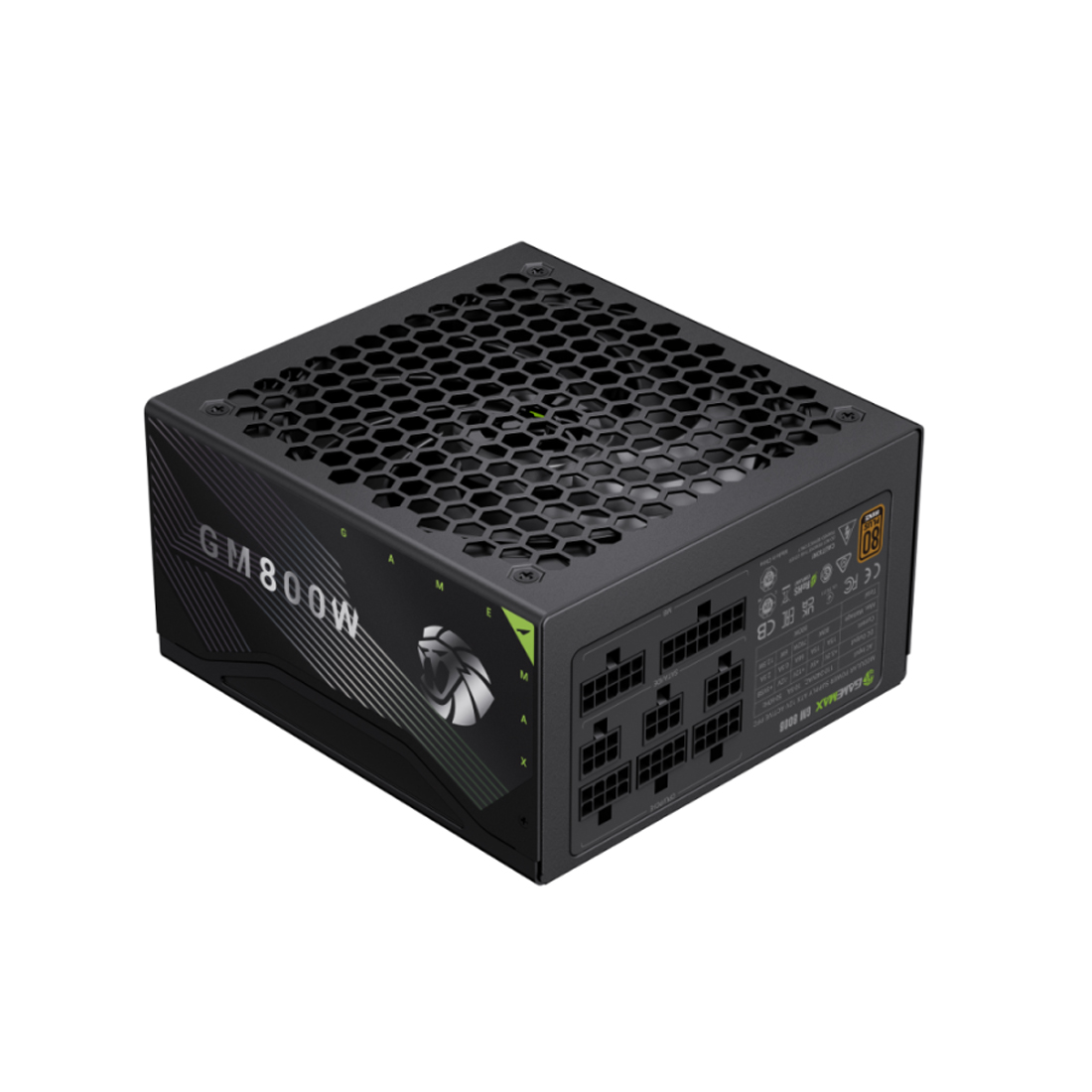 Блок питания GameMax GM 800B (2140-0800B0007) [800 Вт, 80 PLUS Bronze, 6x SATA, 4 x 6+2 pin PCIe, 1x 4+4 pin CPU, ATX]