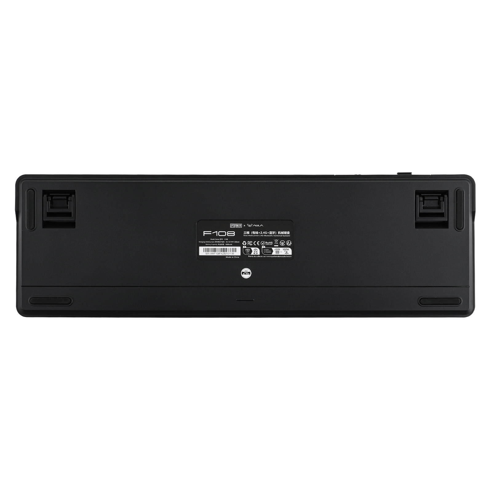 Клавиатура Aula F108 Pro [механическая, проводная + беспроводная, RGB подсветка, Reaper, серая]