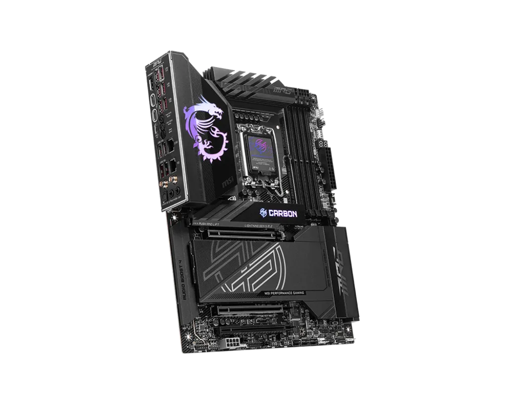 Материнская плата MSI MPG Z890 CARBON WIFI [LGA 1851, Intel Z890, 4xDDR 5, 5xM.2, 3xPCI-E x16, Standard-ATX]