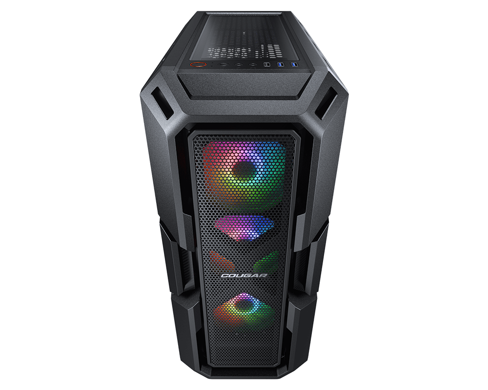 Корпус Cougar MX440 Mesh RGB (CGR-56C1B-MESH-RGB) [Midi Tower, 3 × 120 мм RGB, Черный]