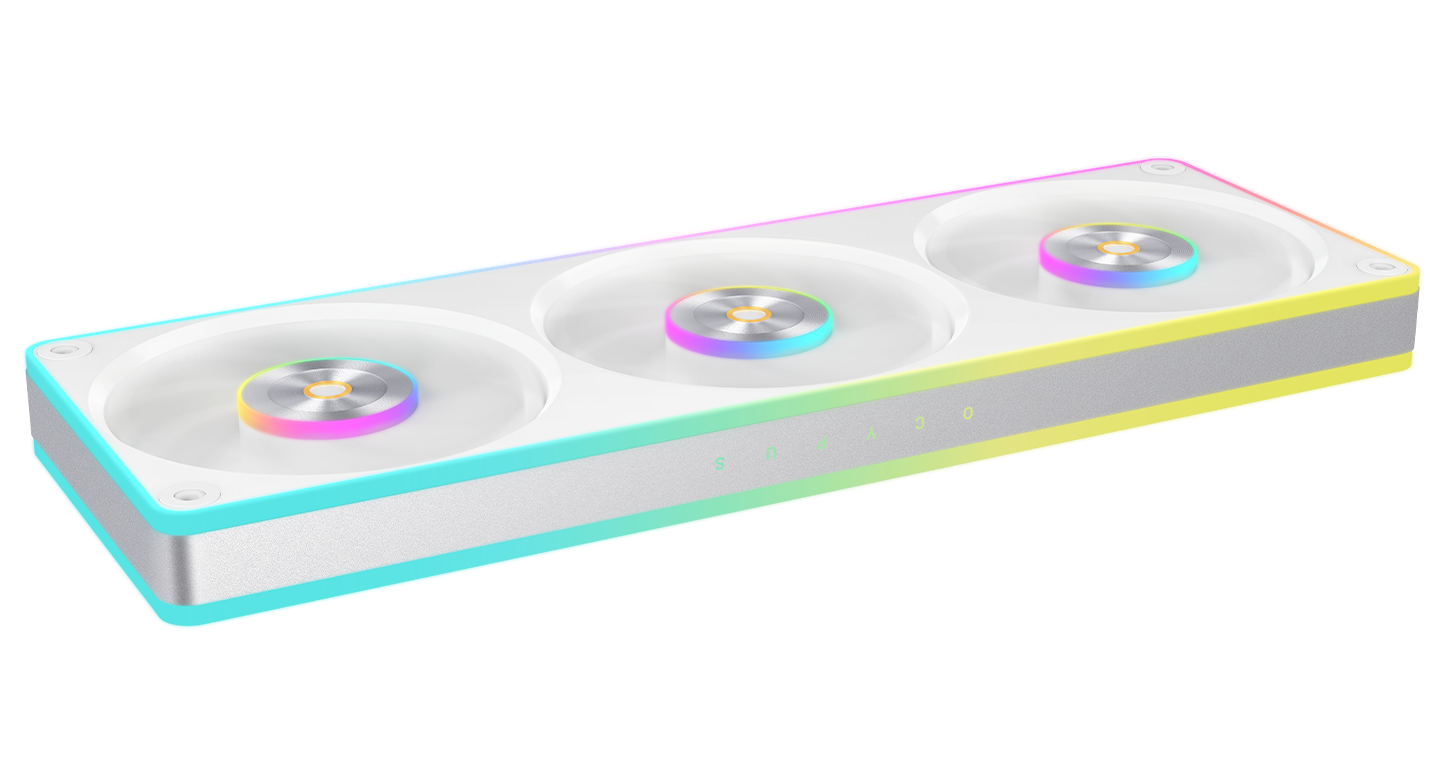 Комплект вентиляторов для корпуса Ocypus Sigma F36 WH ARGB [120 x 120 мм, 2200 об/мин, 82.5 CFM, 36 дБ, PWM]