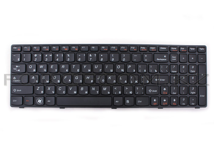 Клавиатура для ноутбука Lenovo IdeaPad V570/ B570, RU, черная