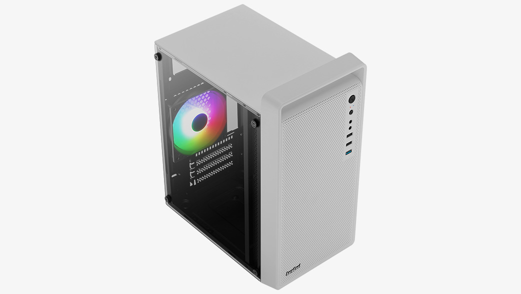 Компьютерный корпус Aerocool CS-109, Mini tower, белый - купить в интернет-магазине Forcecom.kz Компьютерный корпус Aerocool CS-109, Mini tower, белый