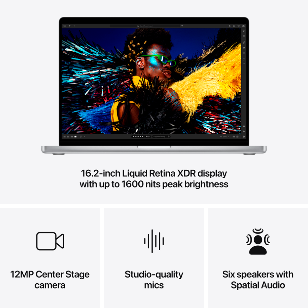 16-inch MacBook Pro: Apple M4 Max chip with 14‑core CPU and 32‑core GPU, 36GB, 1TB SSD - Silver,Model A3186