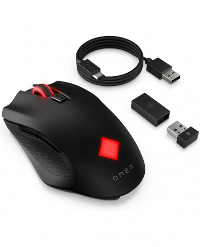Мышь HP OMEN Vector [2B349AA] [беспроводная, светодиодная, 16000 DPI, подсветка]