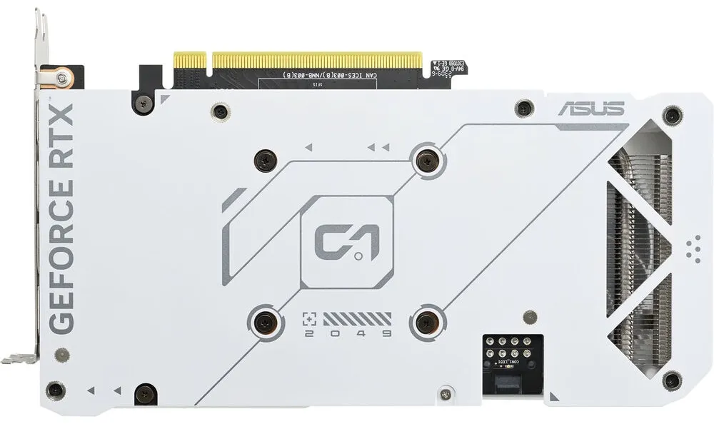 Видеокарта Asus GeForce RTX 4060 Ti White OC Edition (DUAL-RTX4060TI-O8G-WHITE) [8 ГБ, GDDR6, 128 бит, HDMI, DisplayPort (3 шт)]