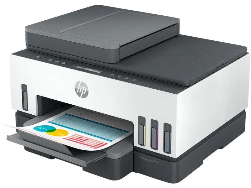 МФУ HP Smart Tank 750 (6UU47A) [A4, струйный, цветной, СНПЧ, 1200 x 1200 DPI, Дуплекс, АПД, Wi-Fi, USB, Bluetooth]