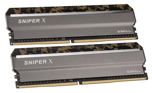 Комплект оперативной памяти G.SKILL SNIPER X [F4-3200C16D-16GSXKB] [16 ГБ DDR 4, 3200 МГц, 25600 Мб/с:, 1.35 В, KIT]