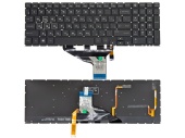 Клавиатура для ноутбука HP OMEN 15-DC/ 15-DH, RU, RGB-подсветка, без рамки, черная