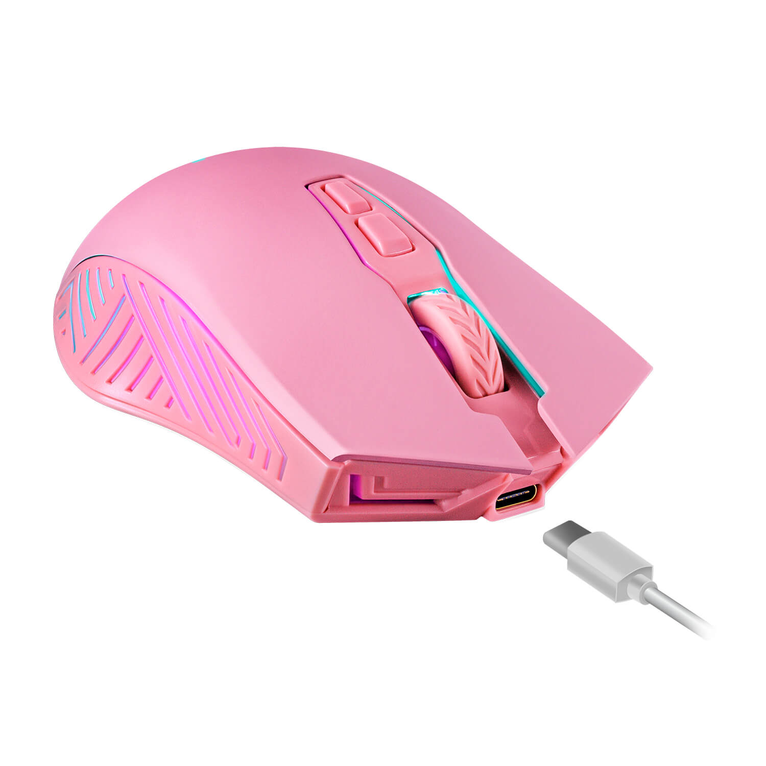 Мышь Defender Pandora GM-502 [беспроводная, светодиодная, 3200 DPI, подсветка, розовый]