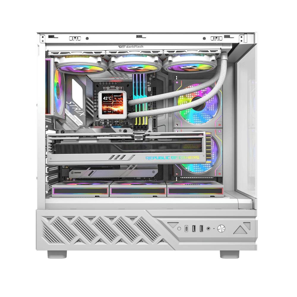 Корпус darkFlash DS950 (DF-DS950-WH) [Midi Tower, 6 x 120 мм ARGB, Белый]