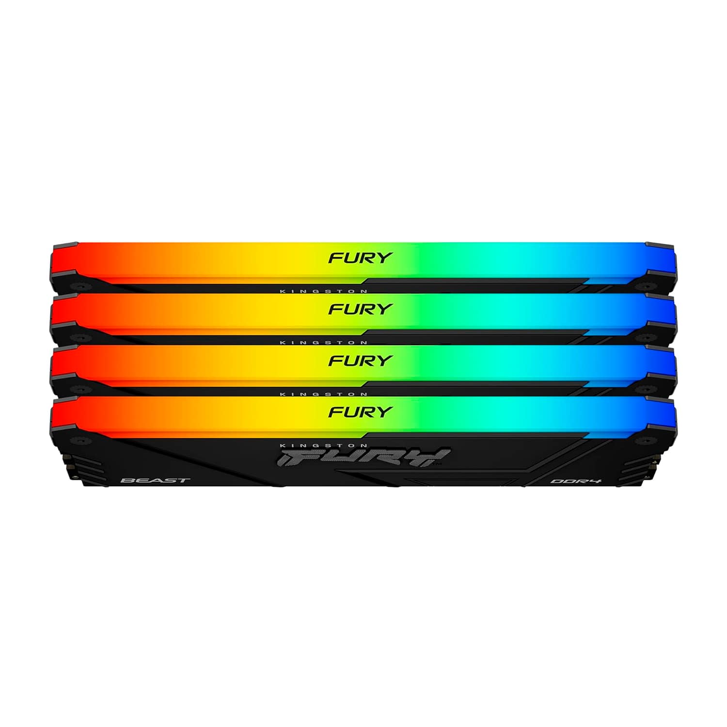 Комплект оперативной памяти Kingston Fury Beast RGB, KF432C16BB2AK4/32 [32 ГБ DDR 4, 3200 МГц, 1.35 В, KIT]
