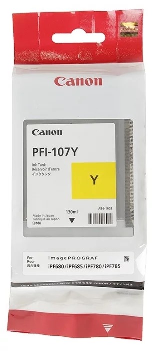 Картридж Canon PFI-107Y (6708B001) желтый