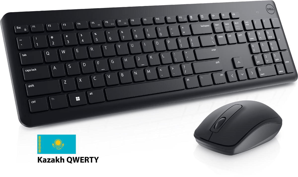 Комплект Клавиатура + Мышь Dell KM3322W (580-AKGO) [Мембранная, беспроводная, черная]