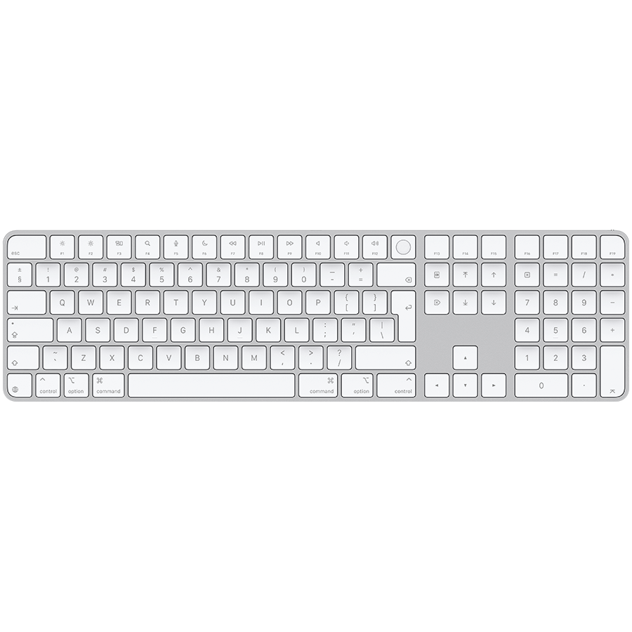 Клавиатура Apple Magic Keyboard с Touch ID (MXK73RS/A) [ножничная, беспроводная, белая]