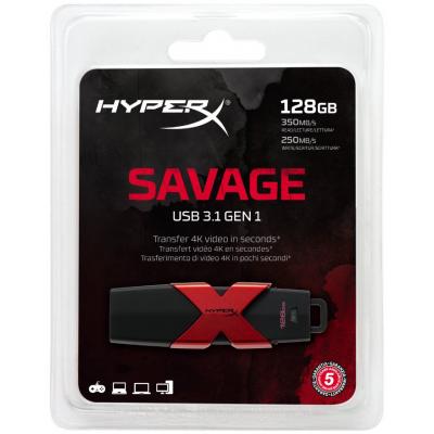 USB Флеш 128GB 3.1 Kingston HyperX Savage HXS3 металл - купить по цене 49 600 тг. в интернет-магазине Forcecom.kz