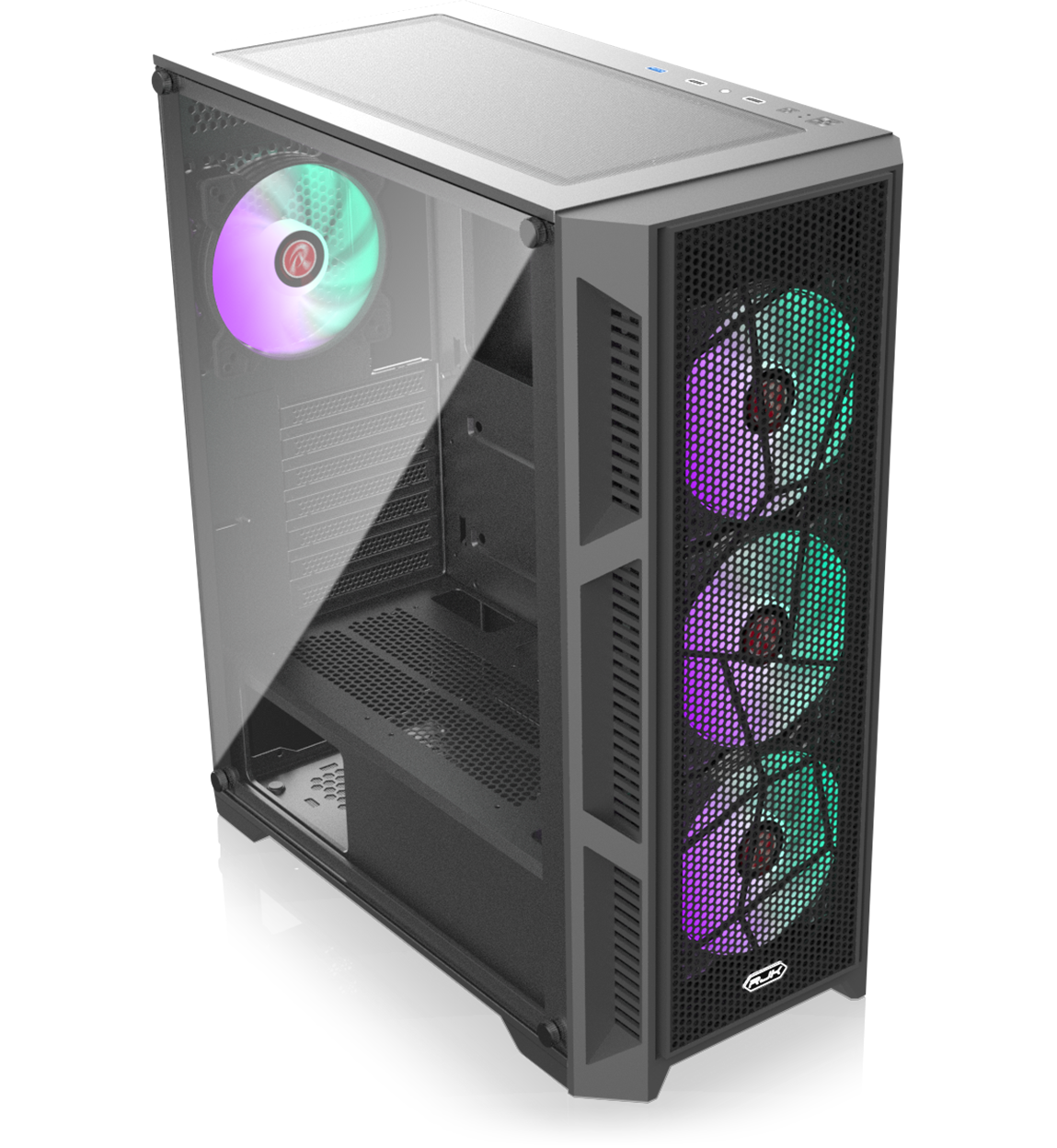 Корпус Raijintek ARCADIA III-MS4 [Midi Tower, 4 x 120 мм, черный]