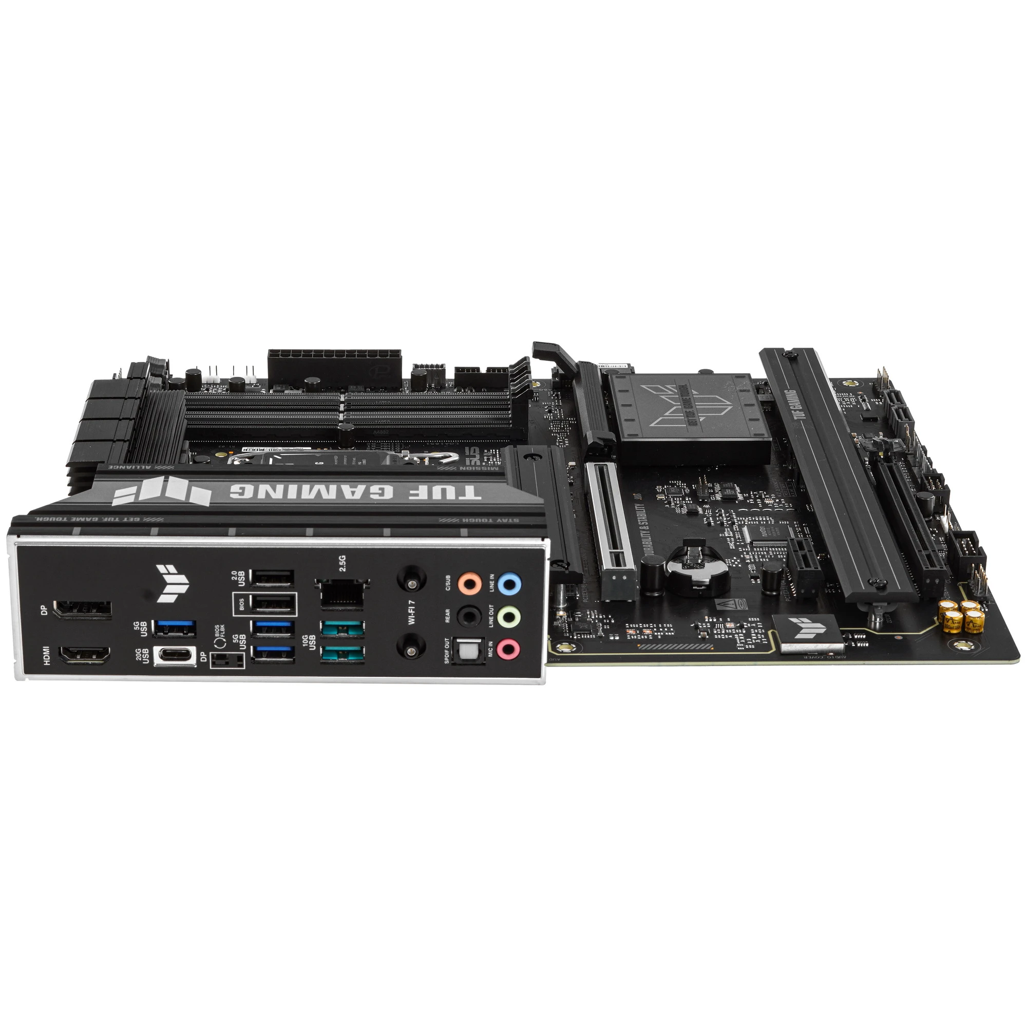 Материнская плата Asus TUF GAMING B860-PLUS WIFI [LGA 1851, Intel B860, 4xDDR 5, 3xM.2, 2xPCI-E x16, Standard-ATX]