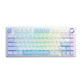 Клавиатура Aula F75 [механическая, проводная + беспроводная, RGB подсветка, белая]