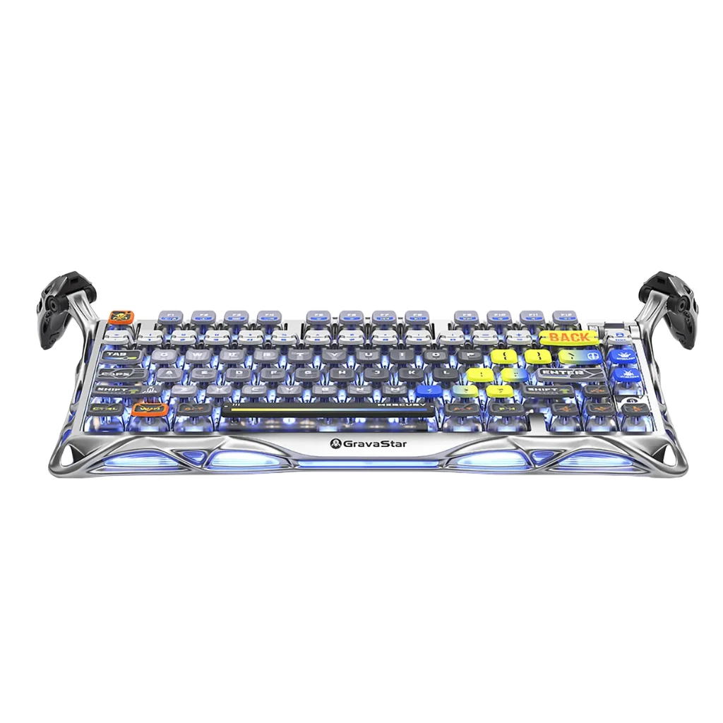 Клавиатура Gravastar Mercury K1 Pro Interstellar Silver [Механическая, беспроводная, клавиш - 79, подсветка, Серебристый]