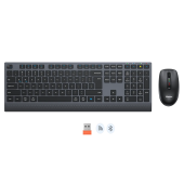Клавиатура+мышь MeeTion C2000 (C2000 Black) [мембранная, беспроводная, черная]