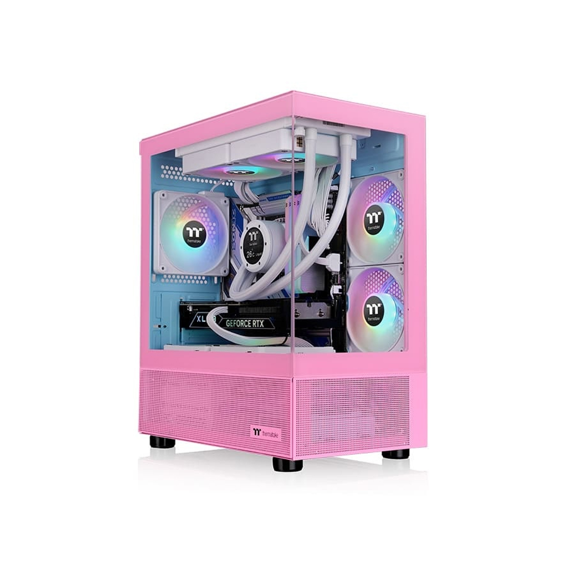 Корпус Thermaltake View 170 TG Bubble Pink (CA-1Z4-00MAWN-01) [Mini Tower, 3 x 120 мм, розовый]
