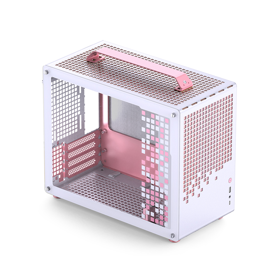 Корпус Jonsbo Z20 (WH-Pink) [Mini Tower, Без вентиляторов, розовый]