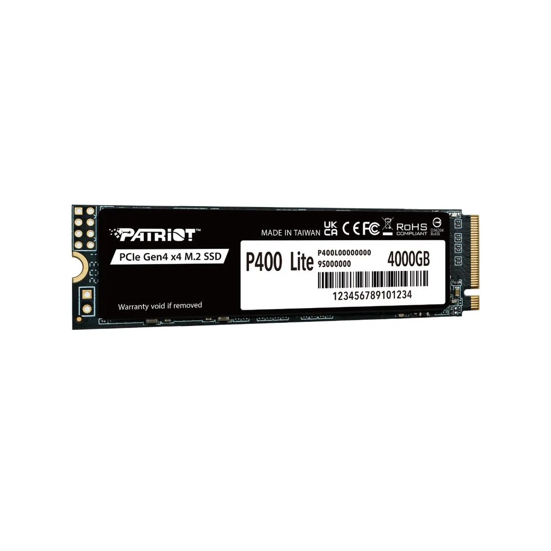SSD-накопитель Patriot P400 Lite (P400LP1KGM28H) [1 ТБ, M.2, PCI-E, 3500/2700 МБ/с]