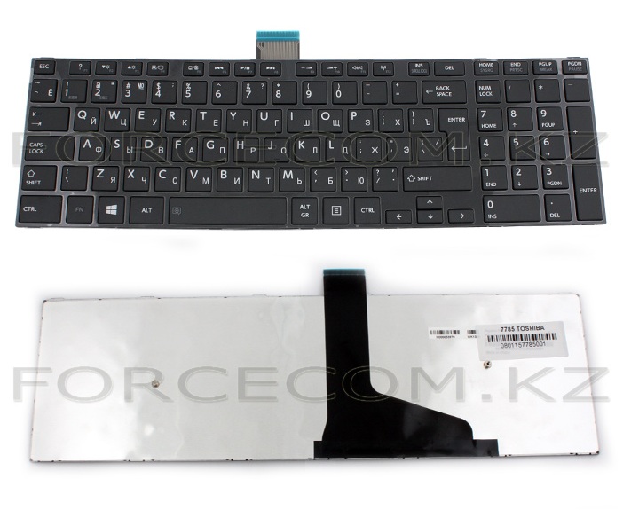 Клавиатура для ноутбука Toshiba Satellite C55-A, RU, черная