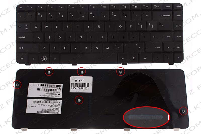 Клавиатура для ноутбука HP Compaq CQ42, ENG, черная