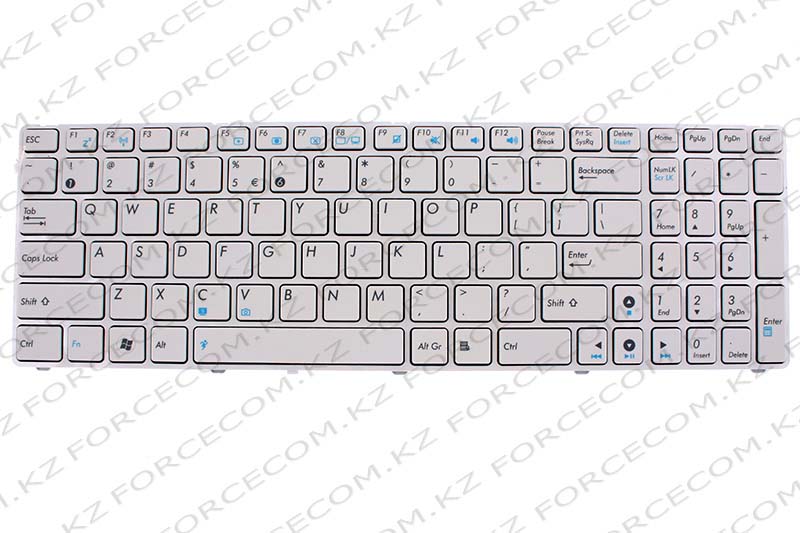 Клавиатура для ноутбука Asus G60, ENG, белая