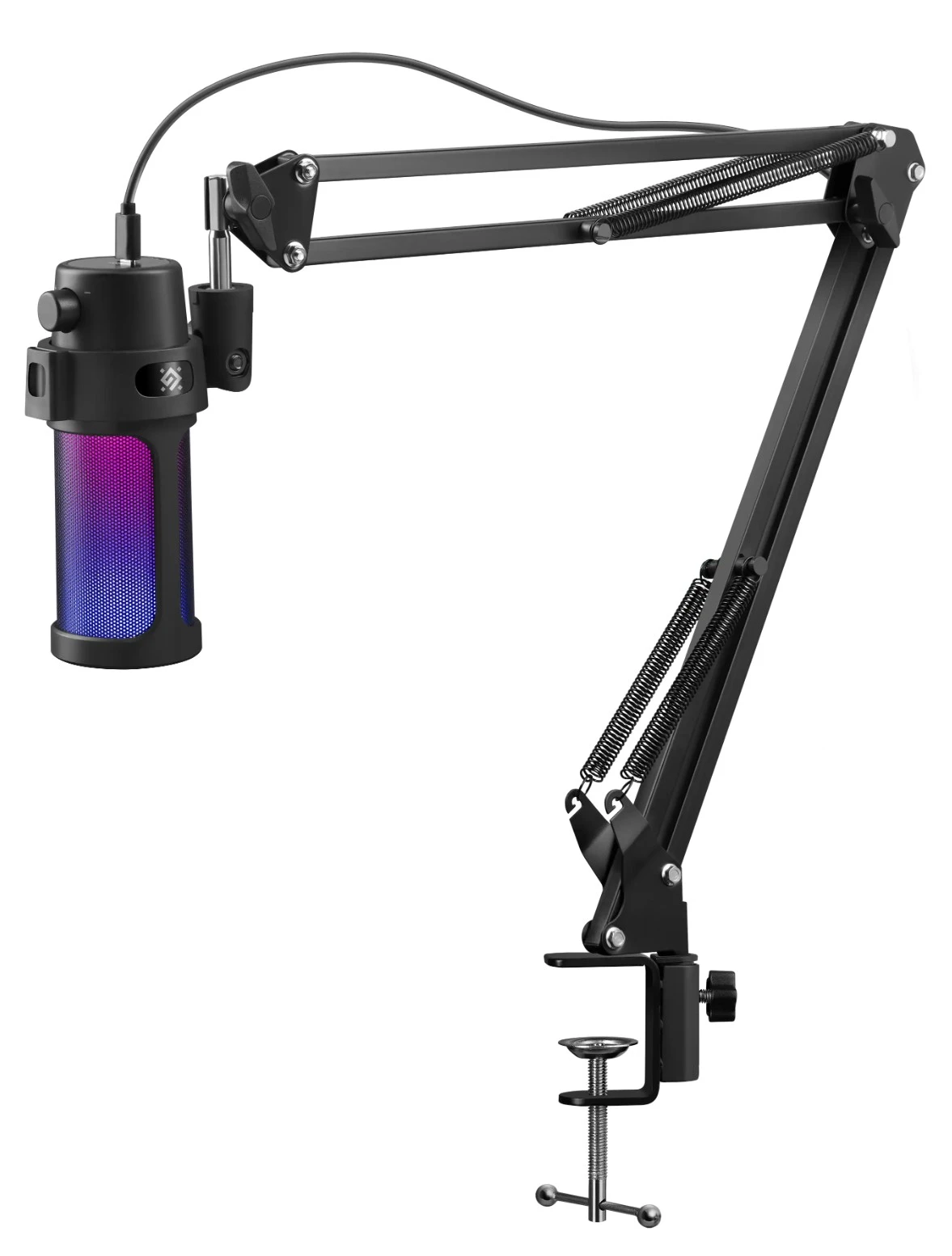 Микрофон  Defender Space GMC 550 Microphone USB, RGB, стойка, 1.80m (64655)