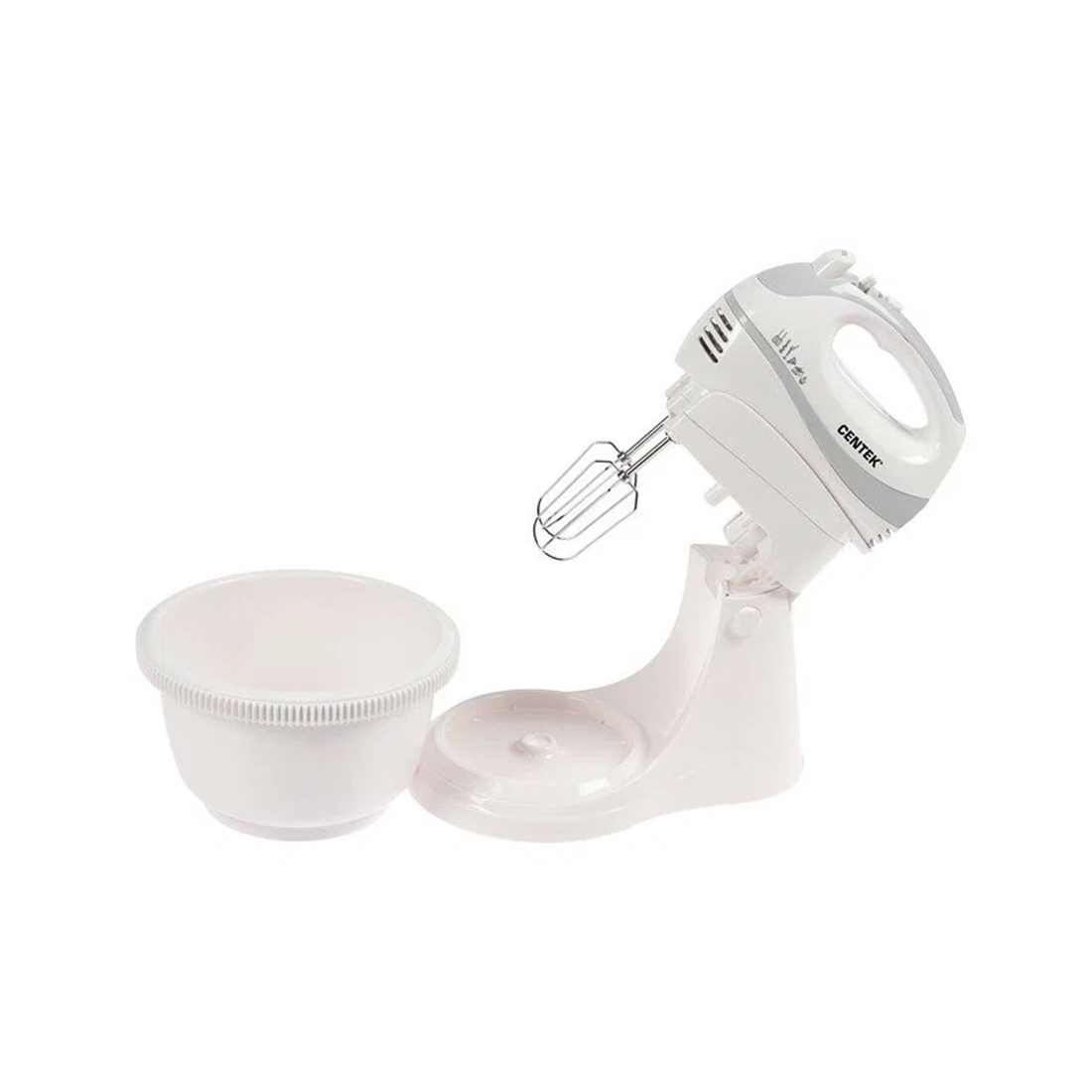 Миксер с чашей Centek CT-1106, белый/серый