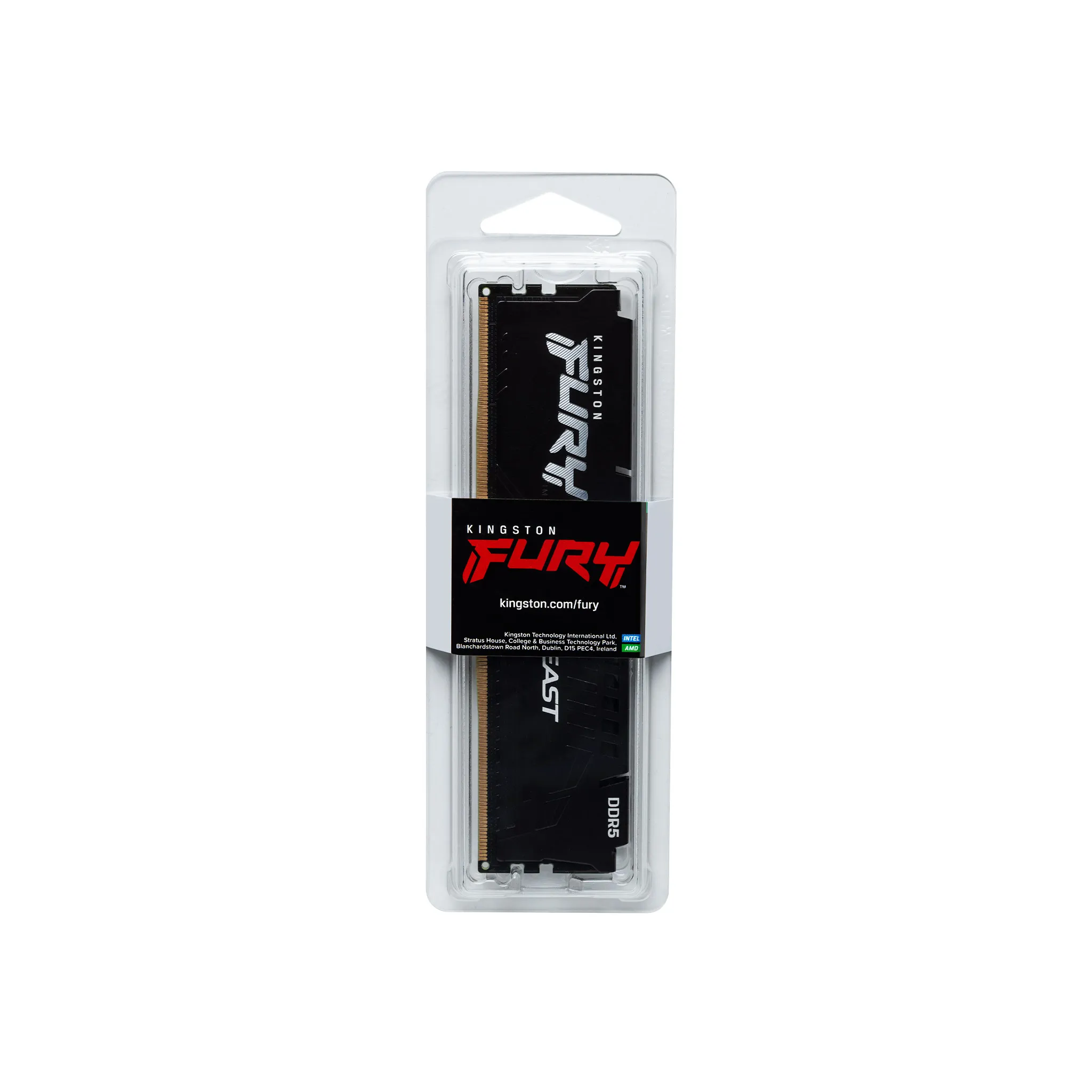 Оперативная память Kingston Fury Beast Black XMP (KF564C32BB-32) [32 ГБ, DDR 5, 6400 МГц, 1.4 В]