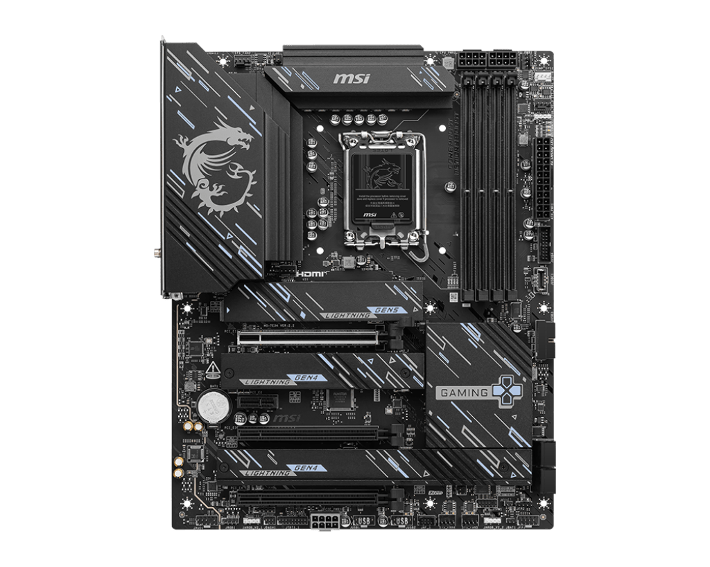 Материнская плата MSI Z890 GAMING PLUS WIFI LGA1851 4xDDR5 6xSATA3 RAID 4M.2 HDMI DP ATX
