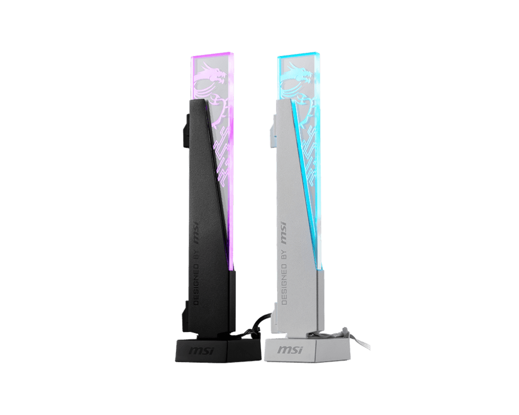 Вертикальный ARGB держатель Видеокарты MSI MPG ARGB GRAPHICS CARD STAND 3-pin ARGB Black