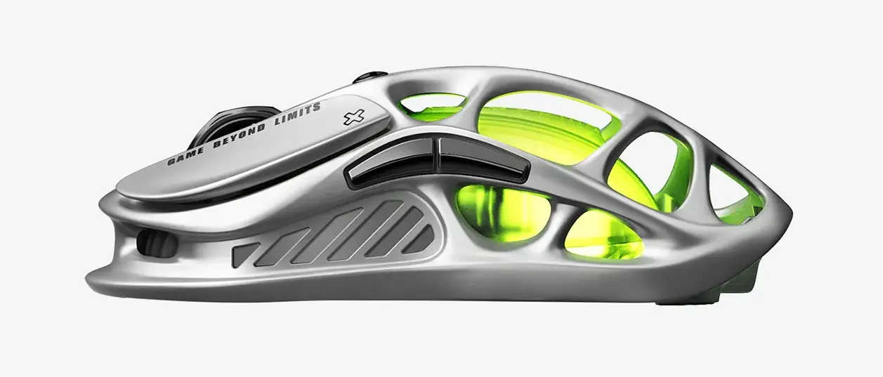 Мышь Gravastar Mercury M1 Pro [беспроводная, светодиодная, 26000 DPI, 1000 Гц подсветка, серая]