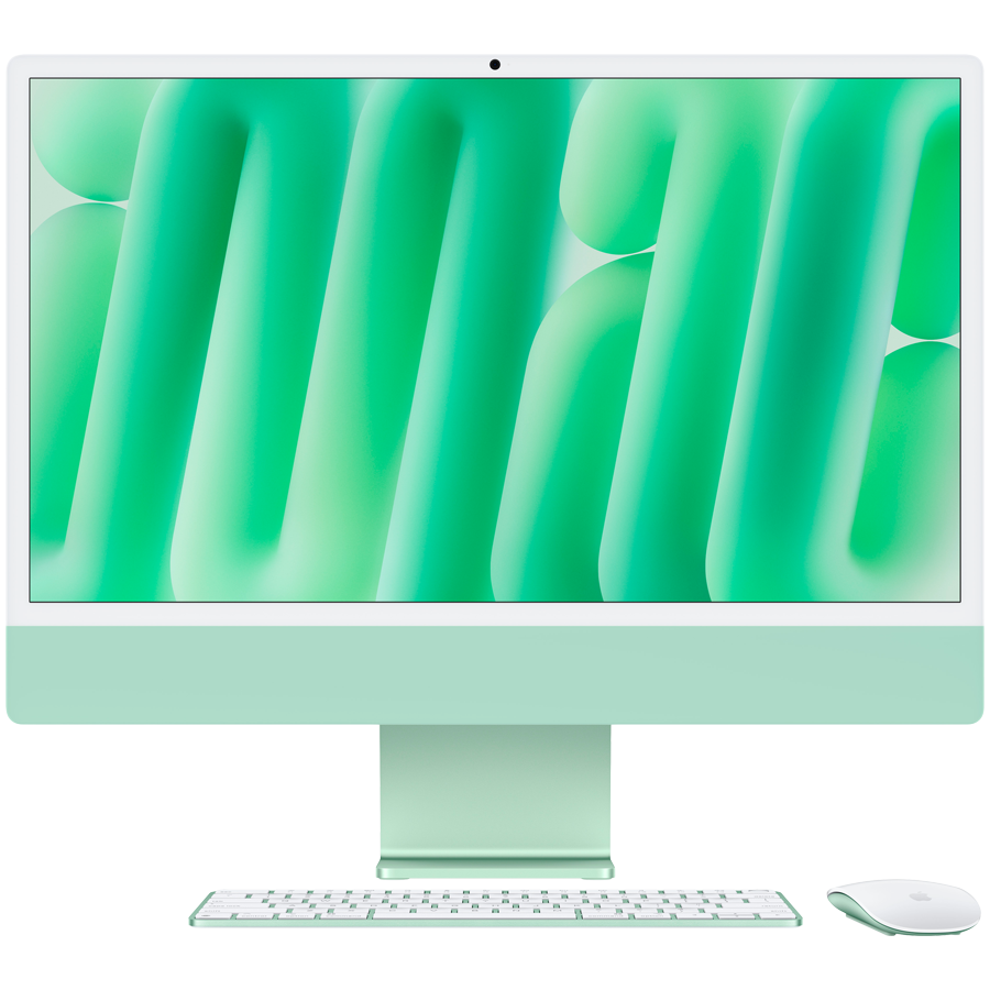 24-inch iMac with Retina 4.5K display: Apple M4 chip with 10‑core CPU and 10‑core GPU, 16GB, 256GB SSD - Green,Model A3137