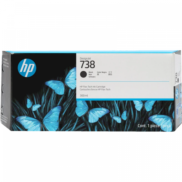 Струйный картридж HP 738 (498N8A), оригинальный, черный, 300 мл
