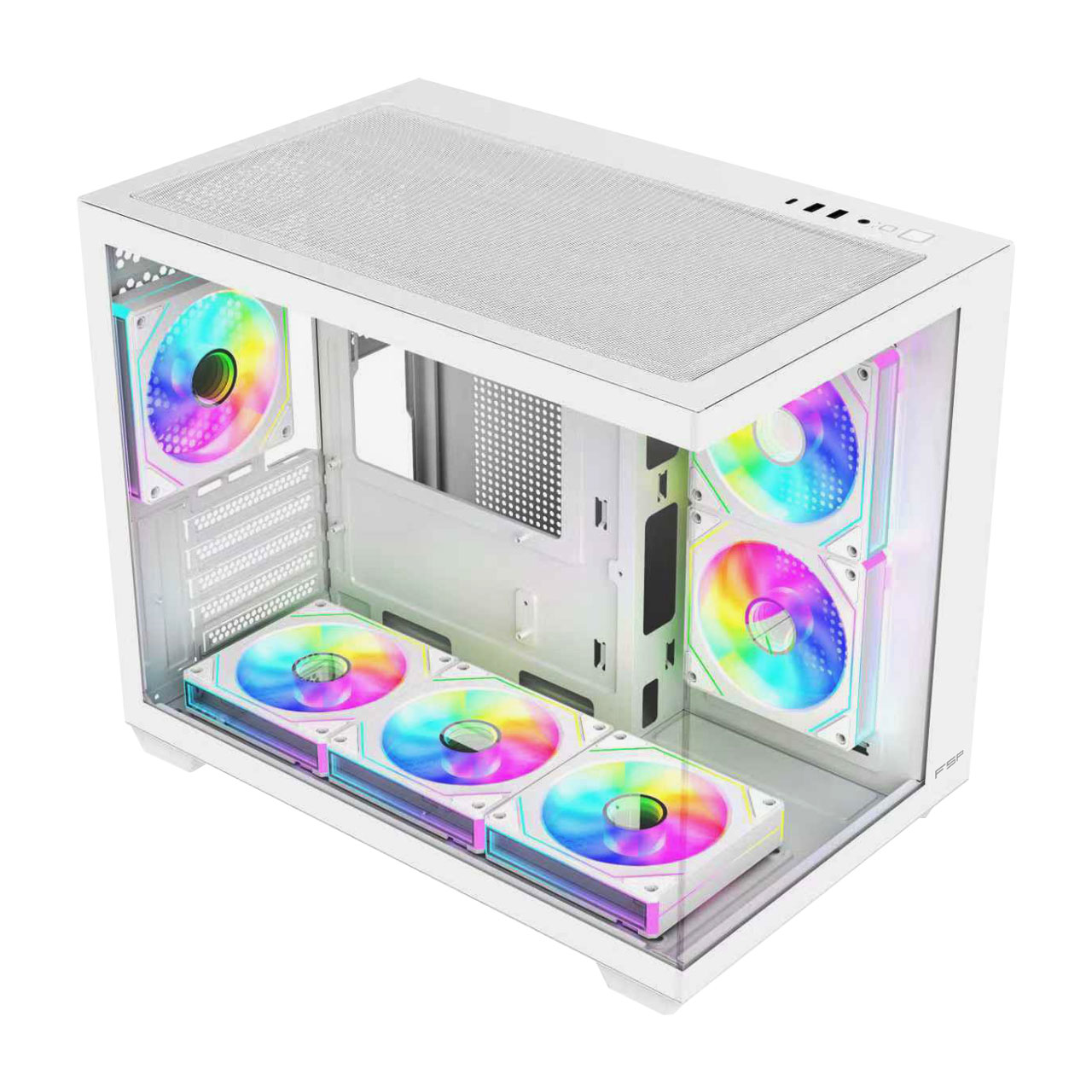 Корпус FSP S342-BA [Midi Tower, 6x 120 мм ARGB, белый]