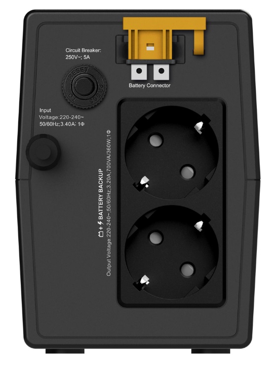 ИБП APC BVG700I-GR 230V, AVR, 2 Schuko Sockets (BVG700I-GR)