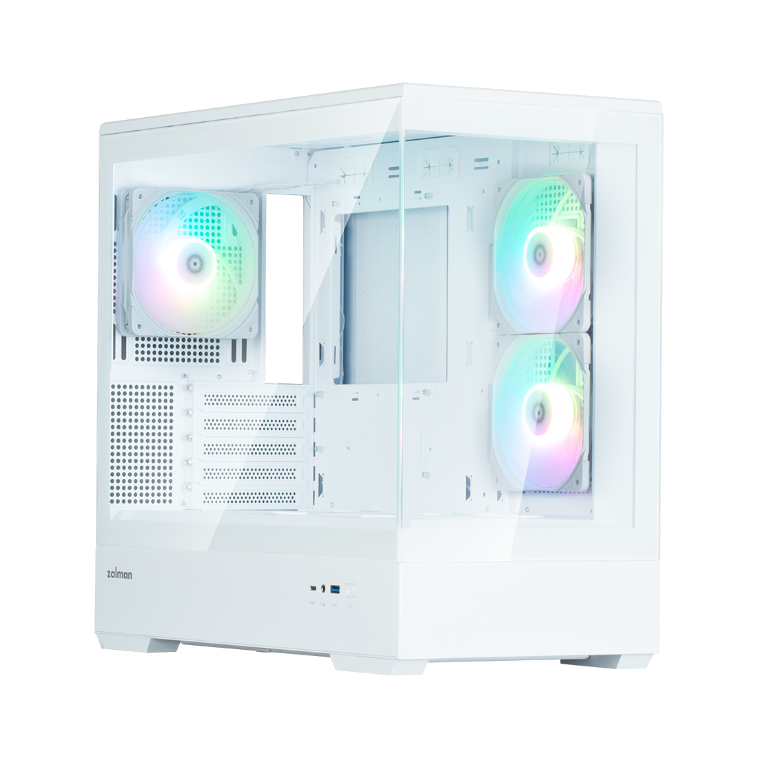Корпус Zalman P30 White V2 [Mini Tower, 3 x 120 мм, белый]