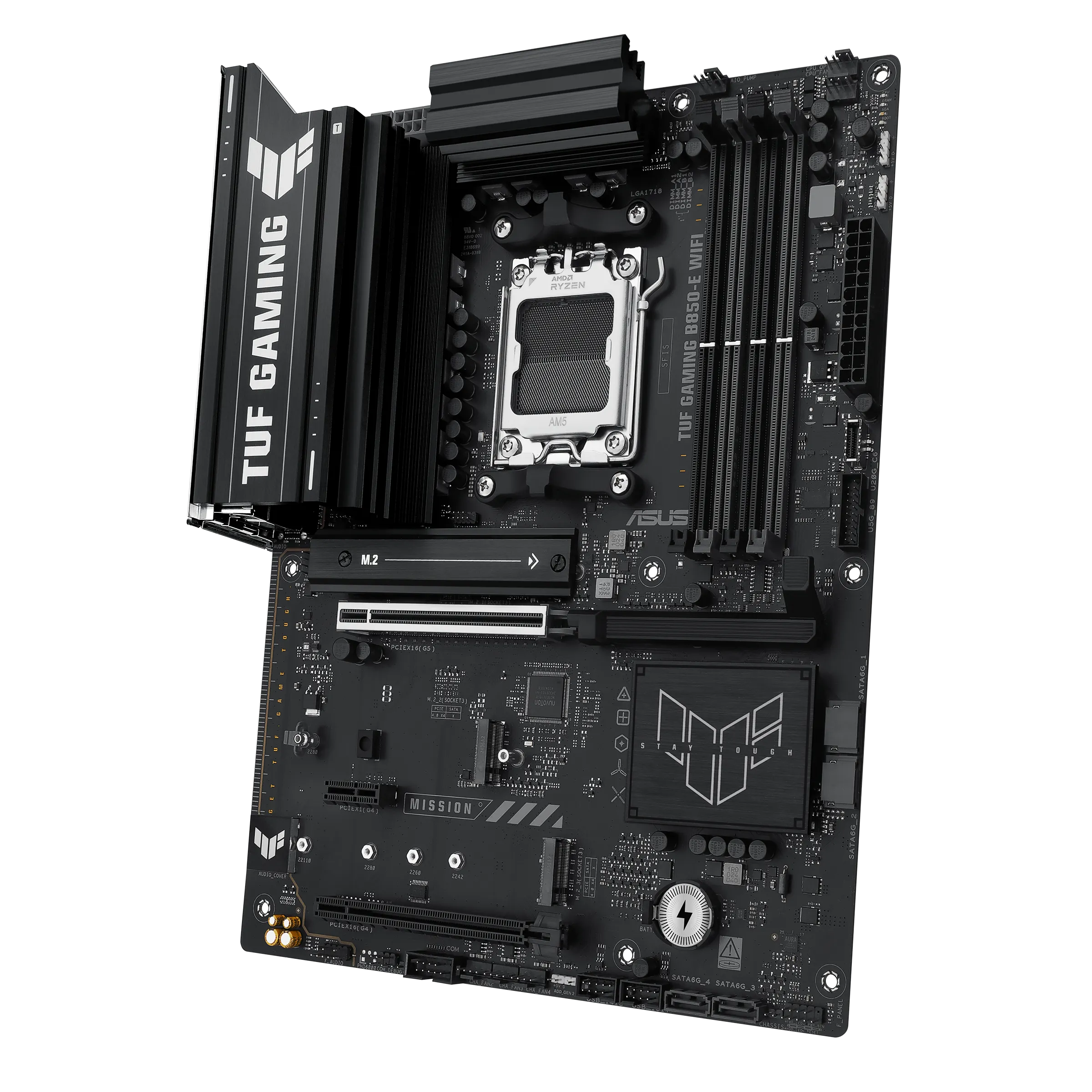 Материнская плата Asus TUF GAMING B850-E WIFI [AM5, AMD B850, 4xDDR 5, 3xM.2, 2xPCI-E x16, Standard-ATX]